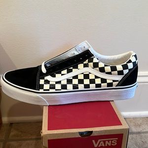 Black and white checkered vans